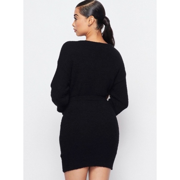 NEW! Fuzzy V-neck Dress! - Picture 3 of 4